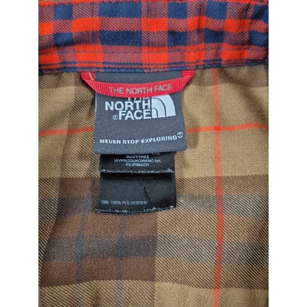 The North Face Shirt Men's Small Plaid Snap‎ Button Long Sleeve Outdoors Hiking